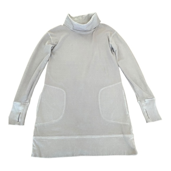 Athleta Eco Wash Cowl Neck Sweatshirt Dress S - Picture 9 of 15